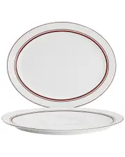 Sur La Table 2pc Le Marais New Bone Fine Ceramic Oval Platter Set