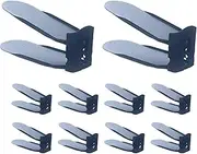 Shoe Stacker Slots Space Saver, Closet Organizer Holder, Pack of 10 Adjustable Stackable Shoe Racks, Space-Saving Cabinet Storage for Closet Organization, 10.63x3.94in