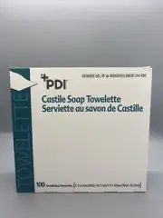 PDI Castile Soap Towelettes Box Of 100 D41900 Individually Wrapped Single Use
