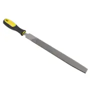 Second Cut Grade High Carbon Hardened Steel Flat Mill File with Hand Grip 10"