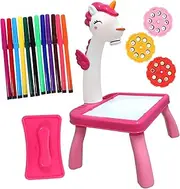WESIEVYA Kids Drawing Tablet Projector for Kids Interactive Learning Toy Multifunctional Drawing Table