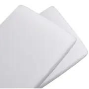 2PK Living Textiles Cotton Jersey Bassinet Fitted Sheet Nursery Bedding White