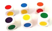 Dice Set of 6 Dot Colour Dice 20mm Pattern Activities and Board Games