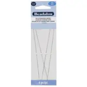 Beadalon Big Eye Beading Needles 4/Pkg-4.5"