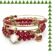 Alex and Ani Snowflake Set of 3 Bracelets