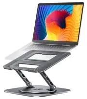 Adjustable Laptop Stand with 360 Rotating Base, Computer Stand for Laptop Erg...