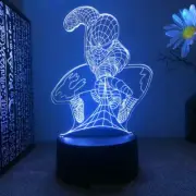 Spiderman 3D Acrylic LED Lamp Cartoon hero illusion USB Table Light