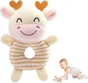 Rattle Toy for Infants - Babies Stroller Toys Plush Animal Toy, Infant Developmental Hand Grip Baby Toys, Sensory Learning Toys with Sounds for