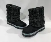 Jumping Beans Laney Black Toddler Girl's Sweater Boots - Size 7 NWB