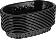 12Pcs Black Food Containers Sturdy Dessert Store Trays for Fruits Snacks for Living Room and Ktv Use Easy to Shaped Design