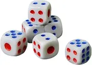 TX GIRL 10pcs 6 Sided Spot Dice White Opaque Game Dice Casino Dice Board Games Party Games Playing Props 12mm (Size : 12mm)