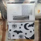 Halloween Shower Curtain Witch Bats Palmistry Potion Spells Pumpkin Stars