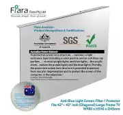 Fit 43 ~ 45-inch Slim Frame TV | Fiara Anti Blue Light Screen Protector / Filter