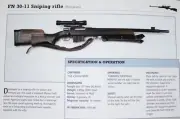 FN 30-11 Sniper Rifle Gun Picture Out of Print Spec Sheet Article Display