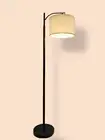 Modern Black Floor Lamp Black Stand Storage Reading Lighting Shade