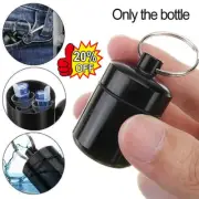 Mini Waterproof Metal Medicine Pill Box Case Bottle Keychain- Holder PortableUSN