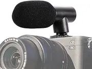 Black Computers Microphone - Windproof Mini Cell Phone, Video Camera Microphone | Recording Interviews, Portable Camera for Video Conference, High Fidelity Sound, Lavalier Lapel Microphone