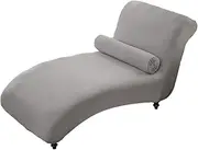 mmcrz Chaise Lounge Cover Stretch Chaise Chair Covers Chaise Slipcover Armless Chaise Lounge Indoor Slipcover for Living Room Bedroom, Machine Washable