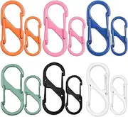 [Ethlomoer] Zipper Lock 12 Pack Colorful Zipper Lock Clips,Theft Deterrent Dual Opening Zipper Clips with Quick Disconnect Carabiner for Luggage and Backpacks - Small Carabiner Keyring Clip