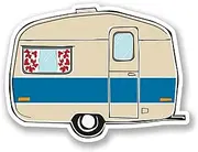 2 x Caravan Vinyl Sticker Decal Bike Laptop Car Camper Van Surf Beach Fun #5446 (10cm Wide x 8cm Tall)