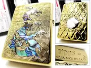 Armor Dragon Ball Blue Green Shell Gold Titanium Plate Zippo 2020 MIB