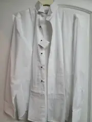 Neil Allyn White Mens Tuxedo Shirt Small 34/35--BRAND NEW