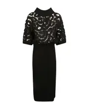 Hollowed-out dress IT40 Black
