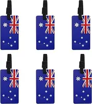 [PATRUVIN] 6Pcs Travel Luggage Tags with Name Address ID Labels Tavel Baggage Bag Tags Suitcase Identify Labels for Women Men