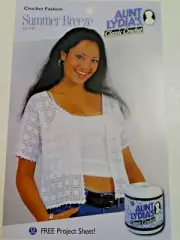 Crochet Top Sweater Aunt Lydias Summer LC1332 Pattern Project Sheet Leaflet
