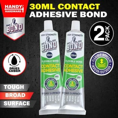 2PCS Au Super Strong Contact Adhesive Bond 30ML Tube Dries Amber Handy Hardware®