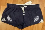Gilly Hicks Navy Blue Floral and Lace Sleep Super Cute Size M NWT