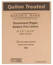 1000 12" x 16" Half Size Quilon Coated Parchment Paper Pan Liner Baking Sheets