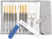 Tulip Etimo Grey Soft Ergonomic Grip Crochet Hook - Set of 8