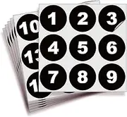 iSYFIX Black Consecutive Number Stickers – 1 to 50, 2-inch, 1 Set – Vinyl Self Adhesive Premium Decal. Ideal for Inventory, Storage, Organizing, Boxes, Bins, Toolbox, Lockers & More, Indoor/Outdoor