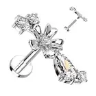 Piercing Ear Labret Helix Flower Vine