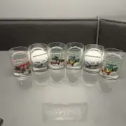 Vintage Hess Drinking Glass Lot 1996 set Tanker Truck Trailer No Box Set Of 6