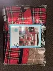 MARTHA STEWART COLLECTION REVERSIBLE QUILT TWIN PLAID PATCHWORK 100%. COTTON