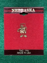 New on Card Laser Cut Gold Tone Herbie Husker Lapel Pin Nebraska Cornhuskers