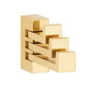 Alno A6485-PB Linear Triple Swivel Hook Polished Brass