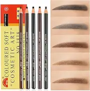 5pcs/set 5 Colors Eyebrow Pencil Natural Makeup Eyebrow Enhancers Cosmetic Art Waterproof Tint Stereo Types Coloured Beauty Eye Brow Pen Tools