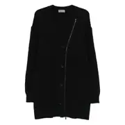[Yohji Yamamoto] Yohji Yamamoto Cable-knit Zip-front Cardigan III NUMERIC BLACK
