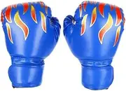 Children Boxing Gloves Kick Boxing Training Gloves Youth Muay Thai Punching Bag Mitts Boxing Practice Equipment for Punch Bag Sack Boxing Pads Age 3 to 10 Years Old Blue