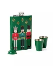 Cambridge Christmas Nutcracker Flask, 4 Piece Set