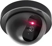 Dome Camera Fake Security Camera, Tiles AU Dummy CCTV Surveillance System with Realistic Red Flashing LED Lights and Warning Sticker Indoor Outdoor Protect Home/Office/Shop/Garage (1PC)
