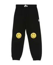 Palm Angels Kids Smiley-Printed Elasticated Waist Track Trousers 8Y,12Y Black