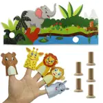 FINGER PUPPET TOY FINGER PUPPETS SET ANIMAL WITH FOREST BACK