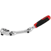 Ampro T29828 3/8" Drive Double Flex Ratchet/Socket Spanner Tool 250mm Chrome