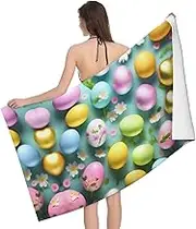 VPPUR Happy Easter Holiday Print Camping Bath Towel 52 x 32 in Soft Highly Absorbent Quick Dry Towels for Bathroom