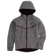 NWT Nike Boy Tech Fleece Full Zip Hoodie in Gray Light Jacket Size S/4 $90 4B240