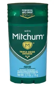 Mitchum Clean Control Triple Odor Defense Antiperspirant Deodorant 2.7 oz